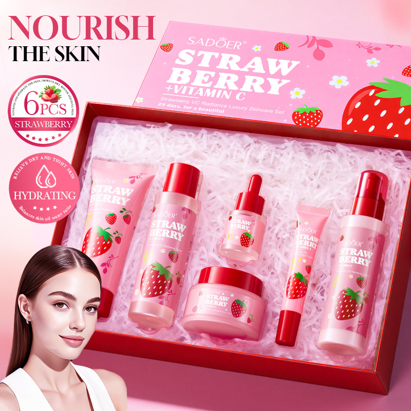 Luxury Skincare Set - مجموعة العناية الفاخرة بالبشرة من ستروبيري
