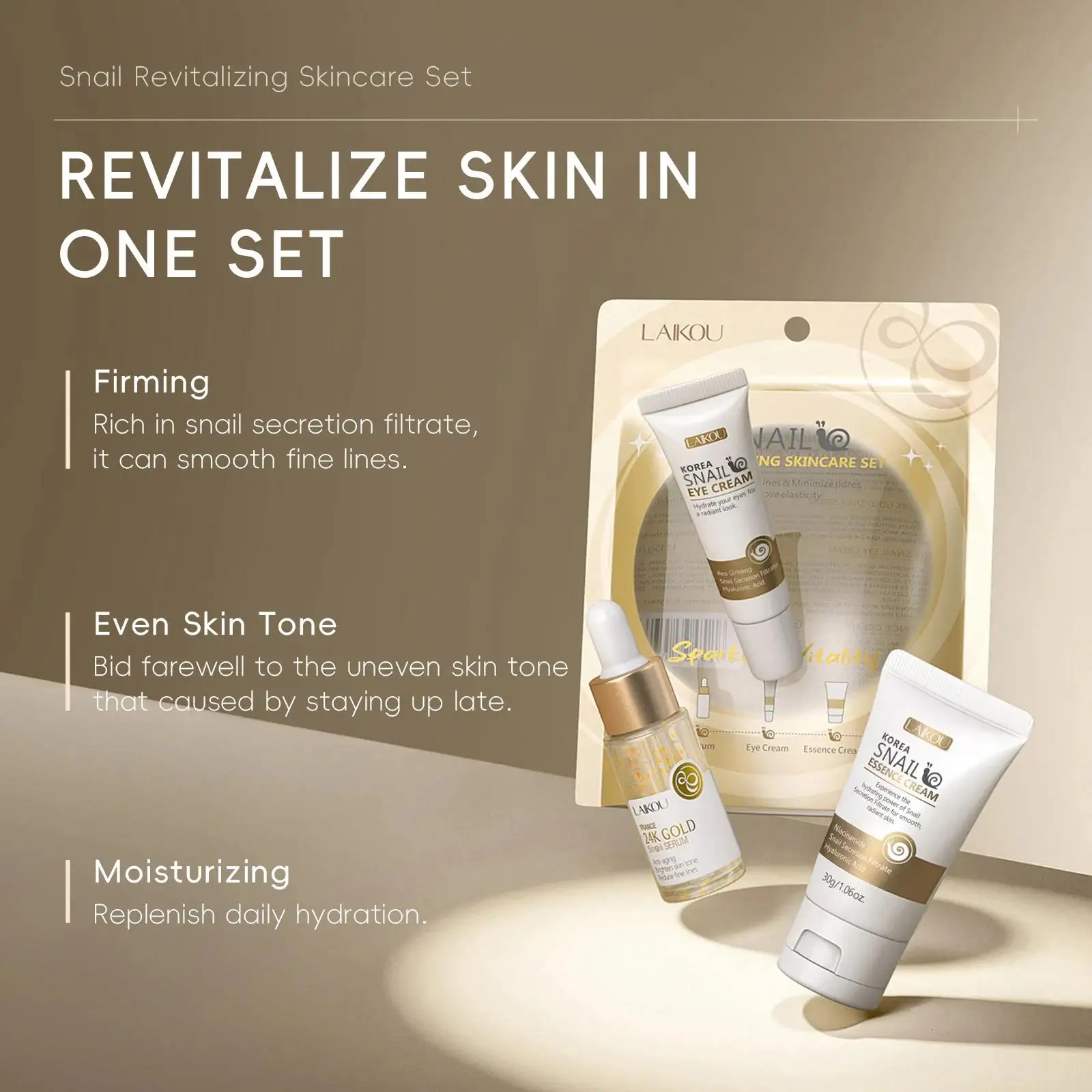 24K الذهب الحلزون إصلاح مصل كر - مراجعة Luxury Skincare Set وسعره